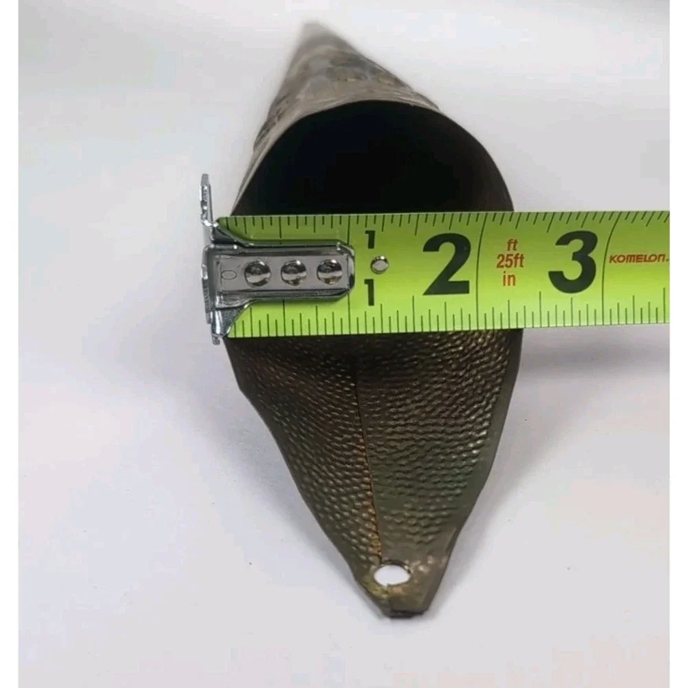 Brass Repousse Wall Vase Match Holder/Fireplace Mount 11